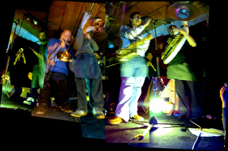 Julien Taylor nyctaloop  la Gnrale concert de Bo Bun Brass Band